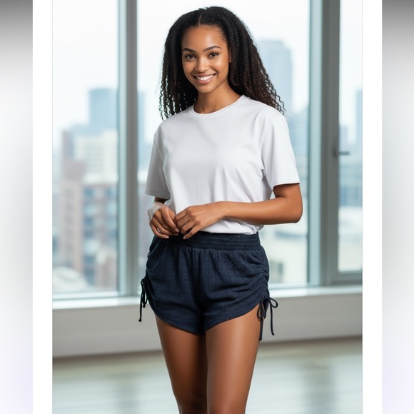 No Boundaries Pants - No Boundaries Black High Waist Beach mesh Shorts with strings on each side 8-10